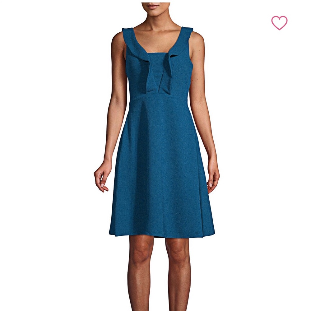 Maggy London ruffle neck dress